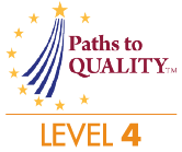 Indiana Paths to Quality Child Care Quality Rating and Improvement System Level 4 Logo