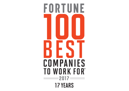 Fortune 100 Best Companies to Work for 2017 Award Logo