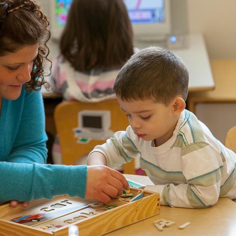 Bright Horizons Toddler student and teacher