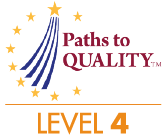Indiana Paths to Quality Child Care Quality Rating and Improvement System Level 4 Logo