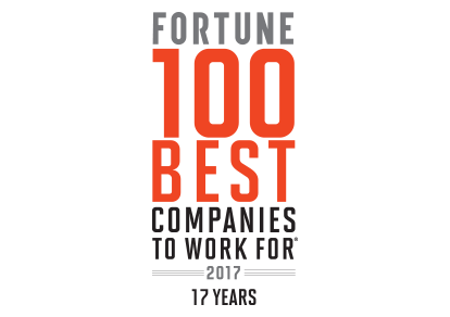 Fortune 100 Best Companies to Work for 2017 Award Logo