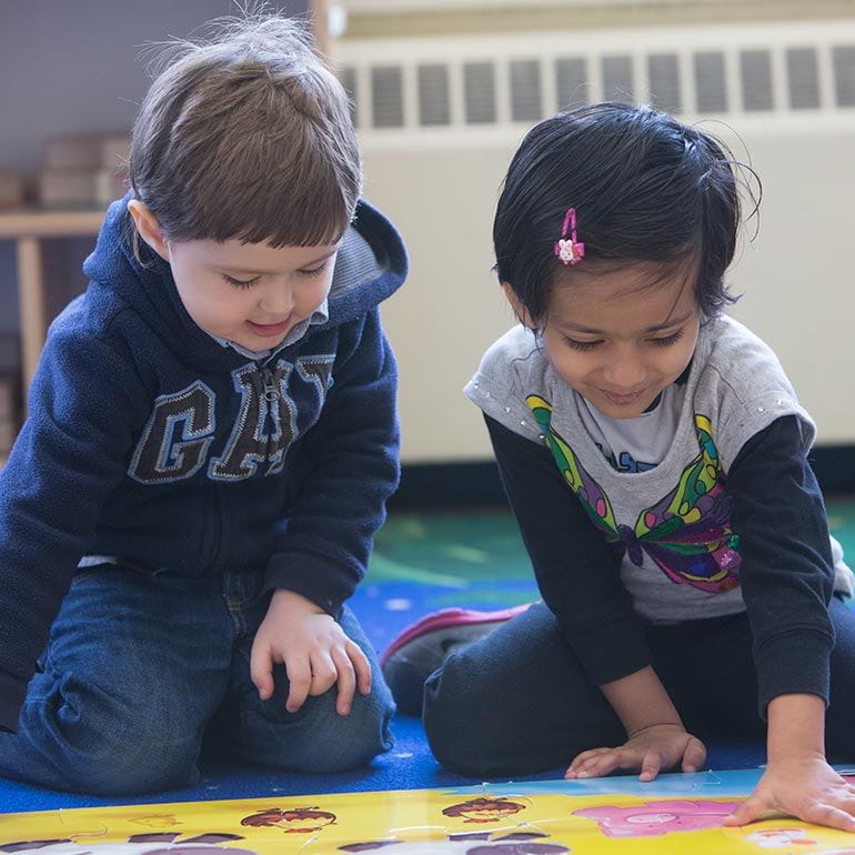 Bright Horizons kindergarten Prep Students learning together