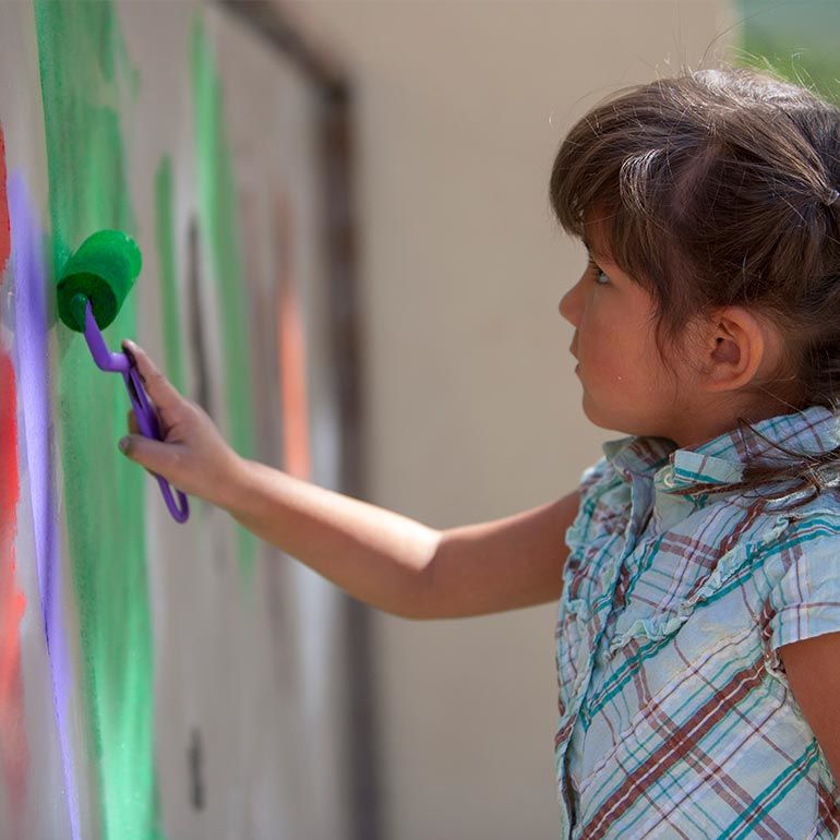 Bright Horizons Preschool Student painting